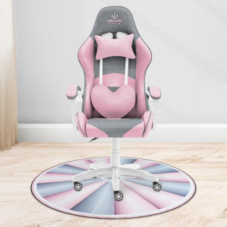 Okrogla roza-siva podloga za stol HELLS CHAIR