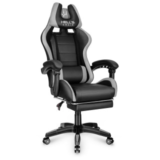 Gaming stol HELLS CHAIR v sivo-črni barvi