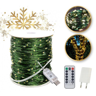 Božične LED lučke v topli beli barvi - 100 m