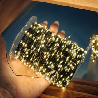 Božične LED lučke v topli beli barvi - 100 m