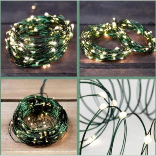 Božične LED lučke v topli beli barvi - 100 m