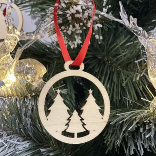 Leseni božični okraski - 36 kos