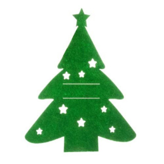 Etui za jedilni pribor - božična drevesca - 12 kos