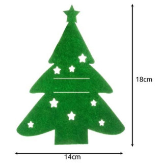 Etui za jedilni pribor - božična drevesca - 12 kos