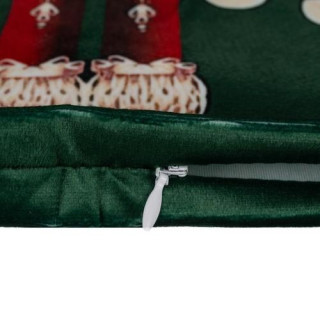 Zelena božična prevleka za blazino s klopi za orehe - 40x40 cm