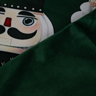 Zelena božična prevleka za blazino s klopi za orehe - 40x40 cm