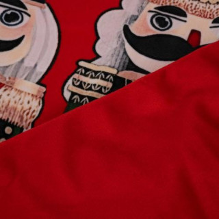 Božična rdeča prevleka za blazino s klopi za orehe - 40x40 cm