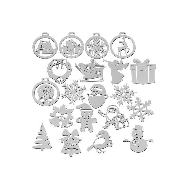 Leseni božični okraski - 20 kom