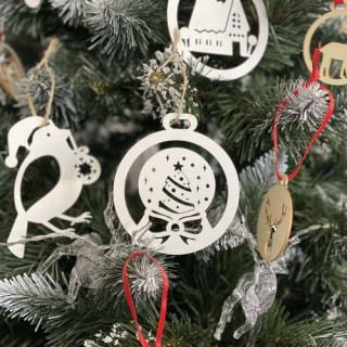 Leseni božični okraski - 20 kom