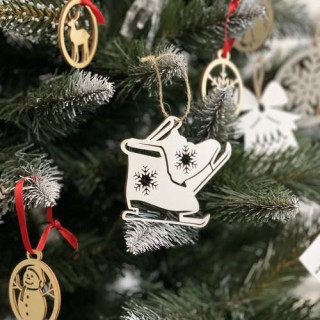 Leseni božični okraski - 20 kom