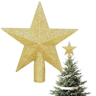 Zvezdica za vrh jelke v zlati barvi