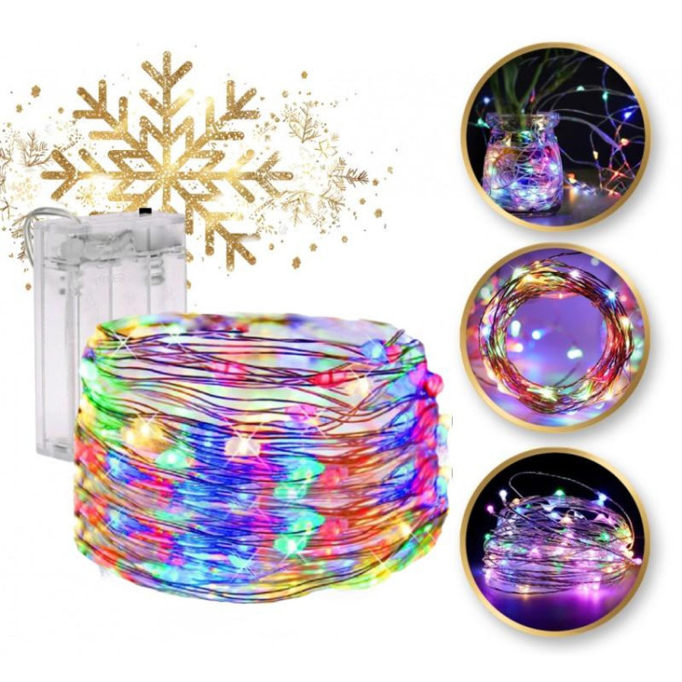 Barvite LED luči na nizu - 20 LED