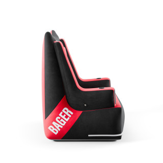 Črno-rdeč igralni stol BAGER