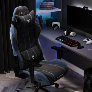 Gaming stol iz blaga v črni in modri barvi DIABLO X-One 2.0