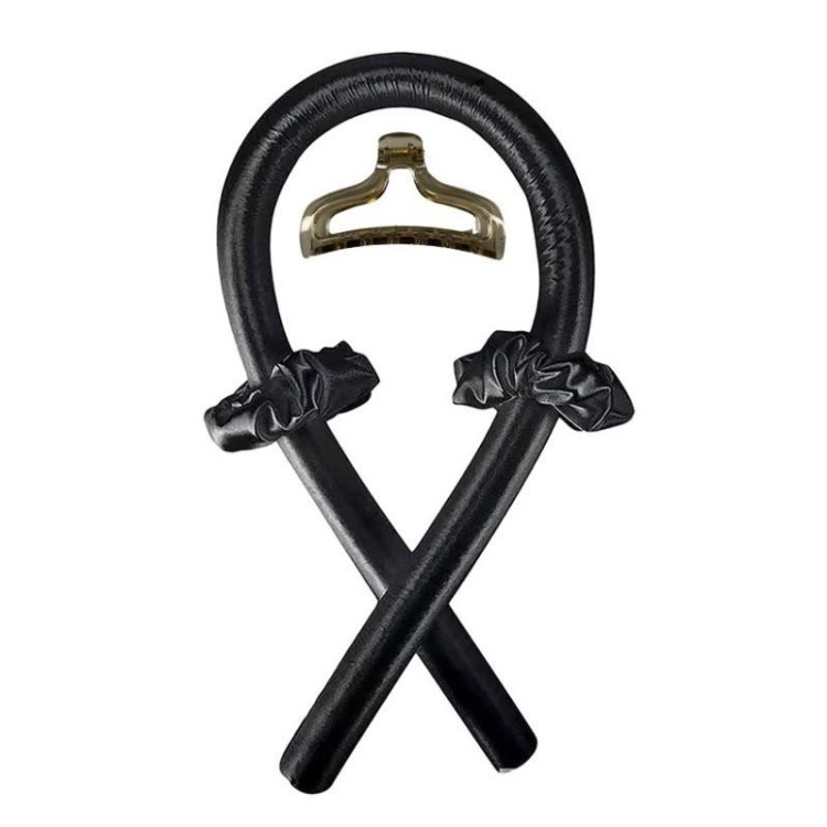 Črn satenast valj za kodranje las