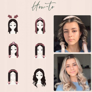 Črn satenast valj za kodranje las