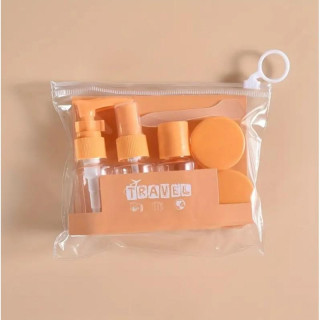 Set potovalnih kozmetičnih posod 7 v 1 Orange