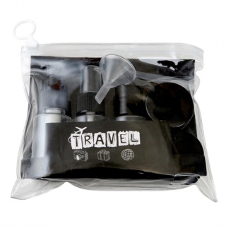 Črna potovalna kozmetična posoda 7 v 1