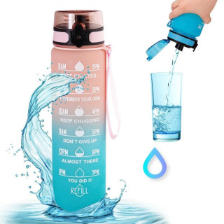 Steklenica za vodo Ombre z motivacijsko tehtnico