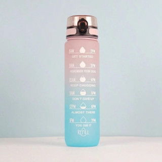 Steklenica za vodo Ombre z motivacijsko tehtnico