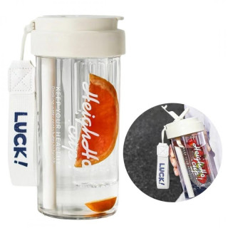 Bela bidona s košarico in slamico - 600 ml