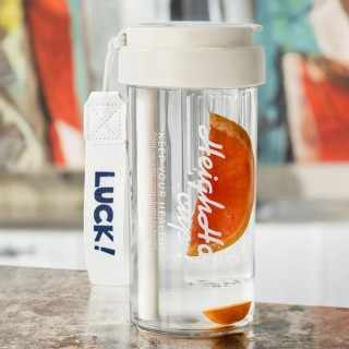 Bela bidona s košarico in slamico - 600 ml