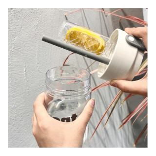 Bidon s košaro in slamico 600 ml