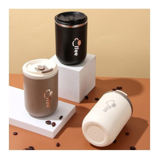 Termovka s slamico - 500 ml v črni barvi