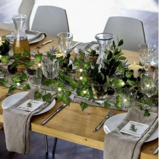 Umetni bršljan + LED lučke