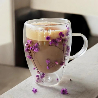 Termovka z vijoličnimi cvetovi v notranjosti - 300 ml