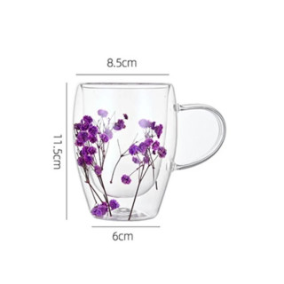 Termovka z vijoličnimi cvetovi v notranjosti - 300 ml