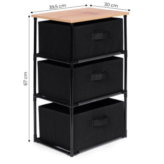 Polični tekstilni organizator z izvlečnimi košarami