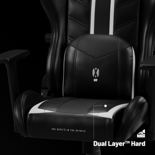 Otroški črno-bel gaming stol DIABLO X-Ray 2.0