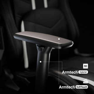 Otroški črno-bel gaming stol DIABLO X-Ray 2.0