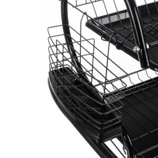 Črn dvonadstropni odcejalnik za posodo