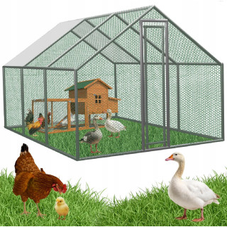 Kovinska kletka/volera z delnim pokrovom - 4,5x3x1,95 m