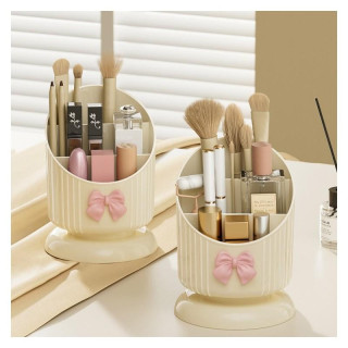 Organizator kremnih čopičev z roza pentljo