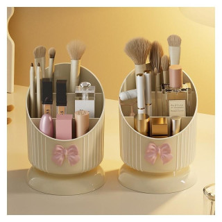 Organizator kremnih čopičev z roza pentljo