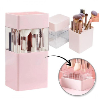 Organizator za 12 čopičev v roza barvi