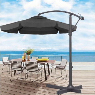 Vrtni senčnik z roko v grafitni barvi