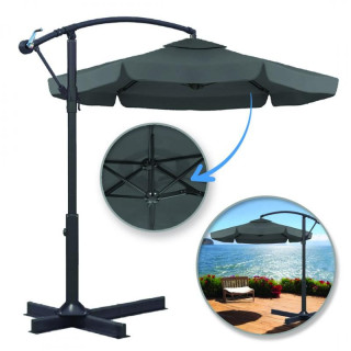 Vrtni senčnik z roko v grafitni barvi