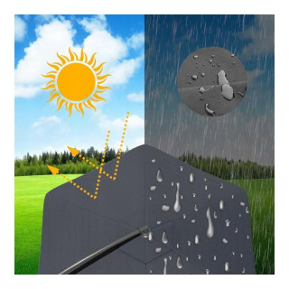 Vrtni senčnik z roko v grafitni barvi