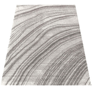 Moderna vzorčasta preproga v sivi barvi