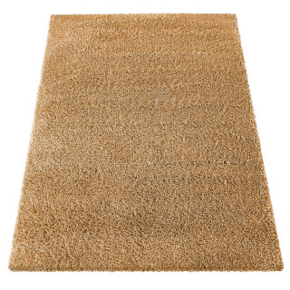 Dlakava preproga v barvi gorčice