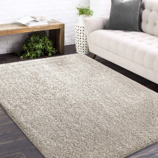 Preproga Shaggy v ekru barvi