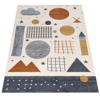 Otroška pisana preproga z geometrijskimi vzorci