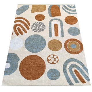Pisana otroška preproga z geometrijskimi vzorci