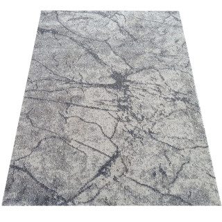 Vzorčasta moderna preproga v sivi barvi