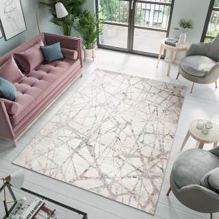 Moderna preproga z vzorcem v sivi barvi