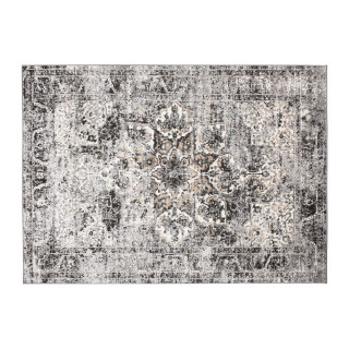 Preproga z vintage vzorcem v sivi barvi